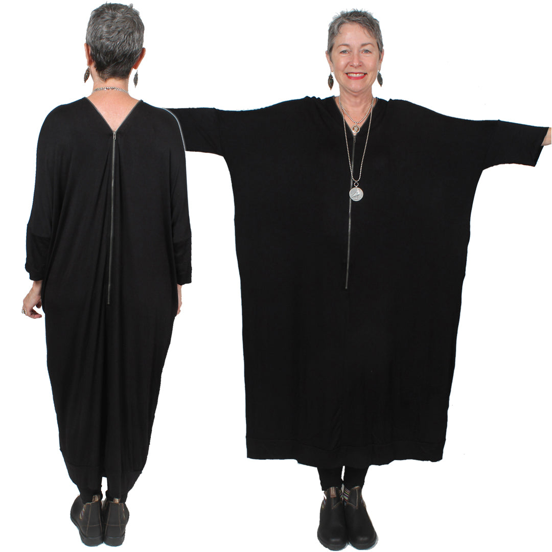 Sunheart Oversize  Zipper Dress Boho Hippie Chic Resort Wear Sml-8X