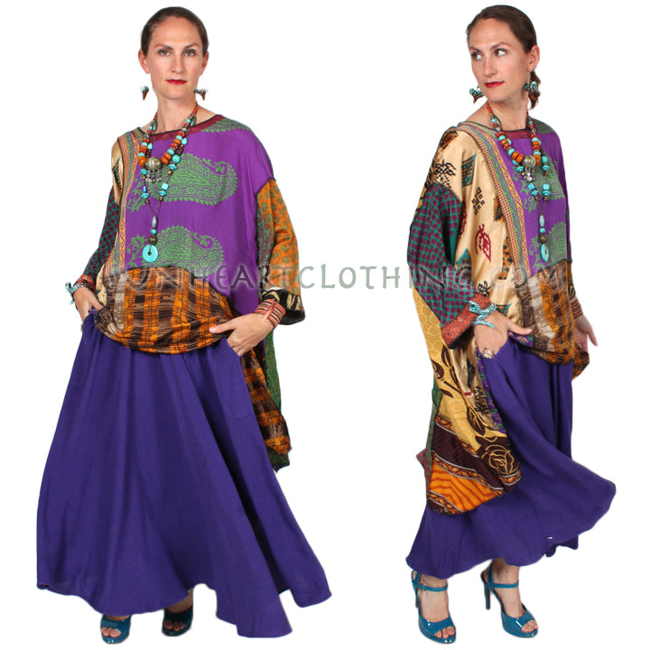 Tienda ho S6 Skirt Moroccan Cotton Gored Boho Sml-7x