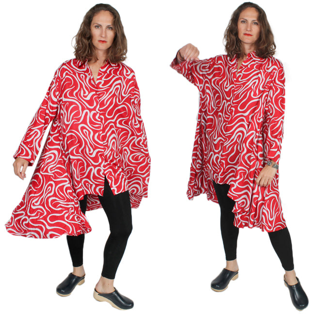Sunheart Matisse Top Boho Hi-Low Resort Wear Lagenlook Sml-3x