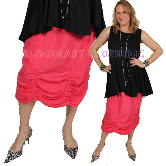 70% OFF Sunheart Victorian Ruch Skirt  Boho Hippie Chic Resort Wear Sml-XL