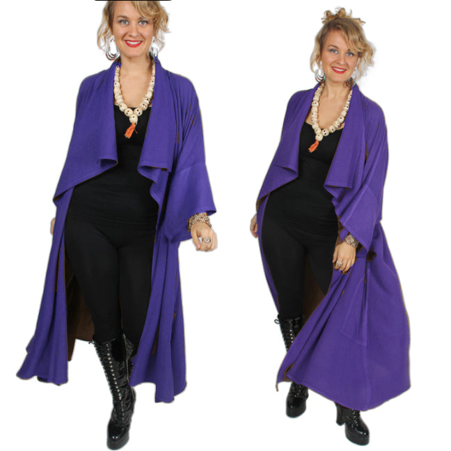 Purple Venus Duster Coat Plus Moroccan Cotton Plus Sml-7x