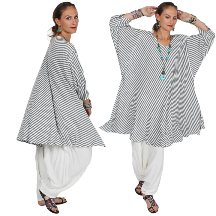 Chenela Plus Size Tunic Top Moroccan Cotton Sml-8X Custom Dye