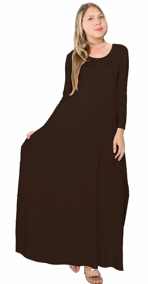 Sunheart Freedom Black long-sleeve Dress Boho Hippie Chic Resort Wear Sml-6x
