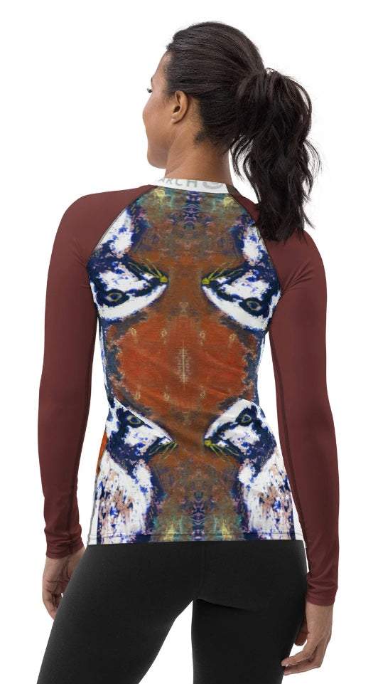 Sunheart March Hare Inspirational Sport  Women's Rash Guard Swim Top Make a Splash XS-3X