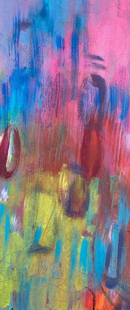 Pink Abstract Color Field  24" x 30" Original Painting