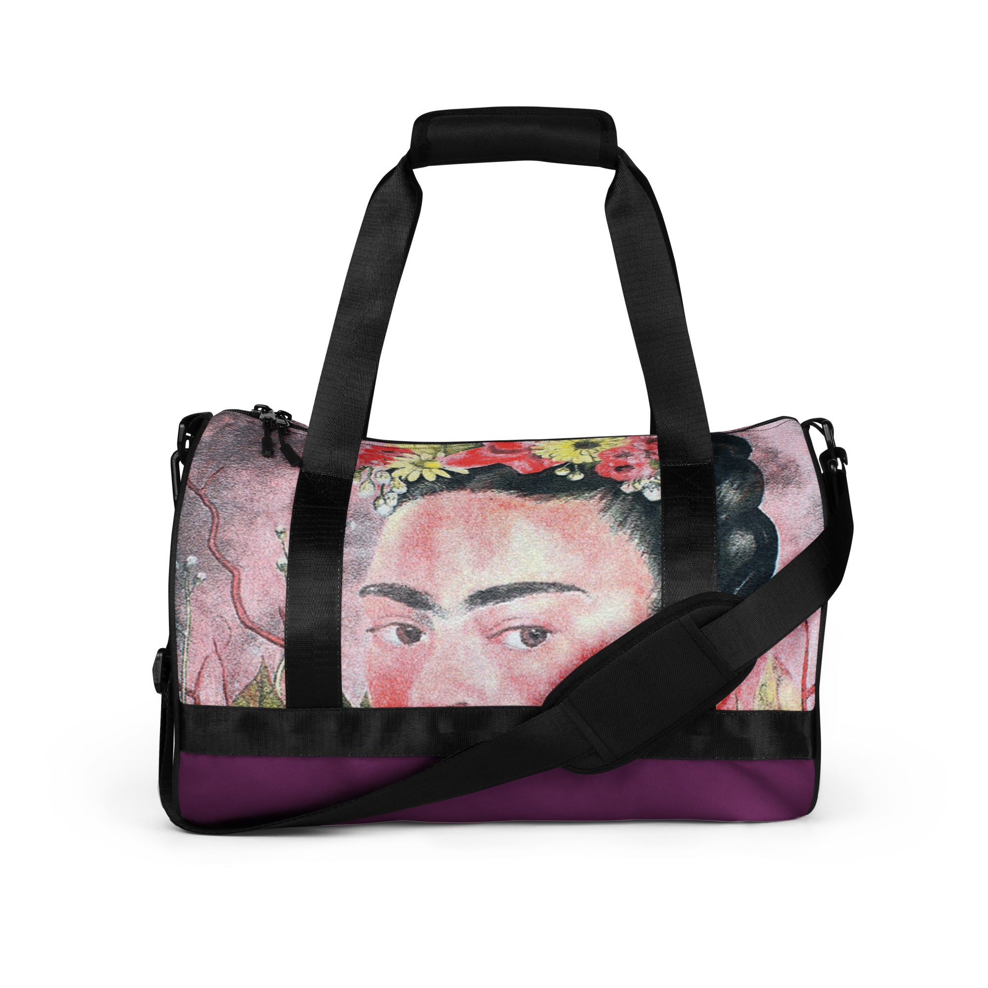 Boho Frida Kahlo Creativity Gym Sports Bag Weekender Luggage Artist Bag