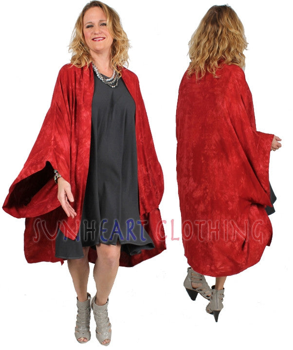 Chaat Kimono Sleeve Jacket Plus Moroccan Cotton Plus Sml-7X Custom Dye
