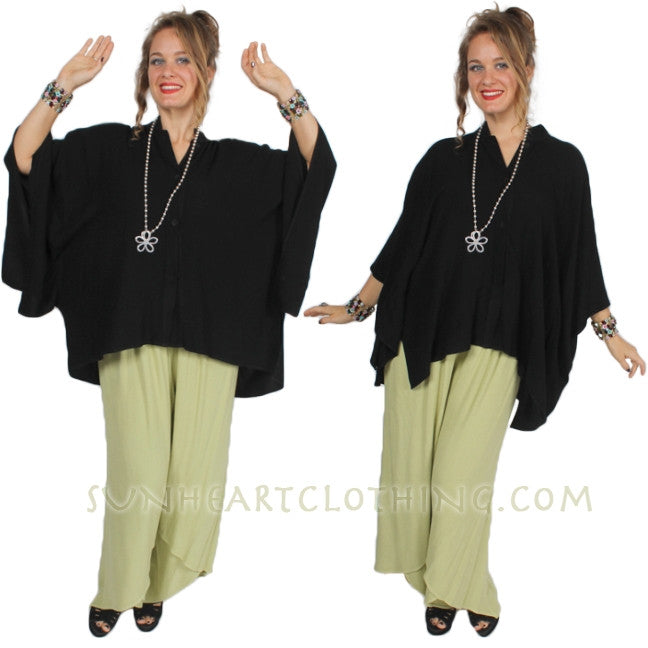 Kimono Sleeve Plus Jacket Plus Moroccan Cotton  Sml-5X