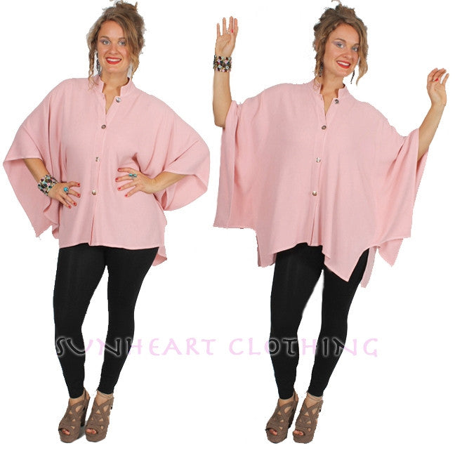 Kimono Sleeve Plus Jacket Plus Moroccan Cotton  Sml-4X Custom Dye $98