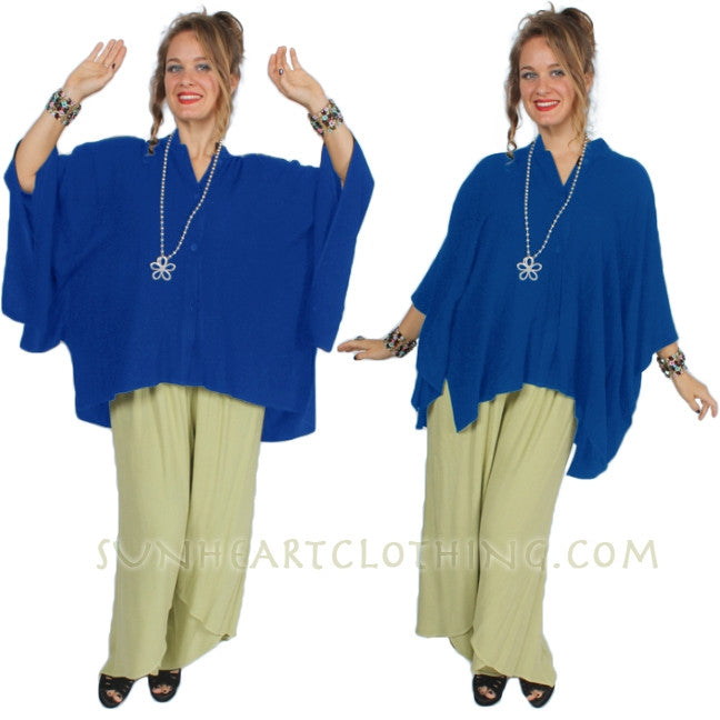 Kimono Sleeve Plus Jacket Plus Moroccan Cotton  Sml-4X Custom Dye $98