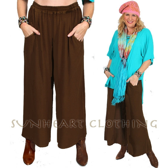 Dairi Fashions Wide Leg Pants Moroccan Cotton Plus 2x-5X