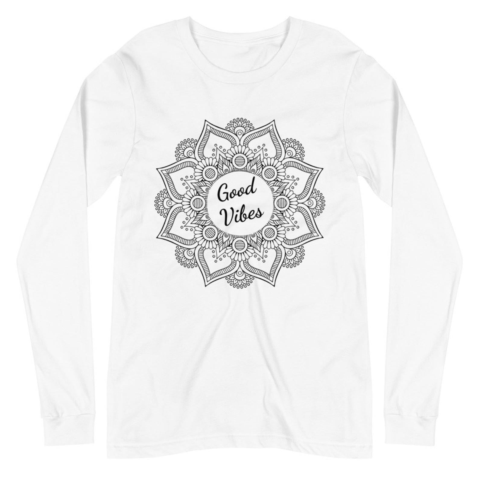 Sunheart Good Vibes Cotton Unisex Women's Men's  Folk Art Tee Shirt Small to 2x