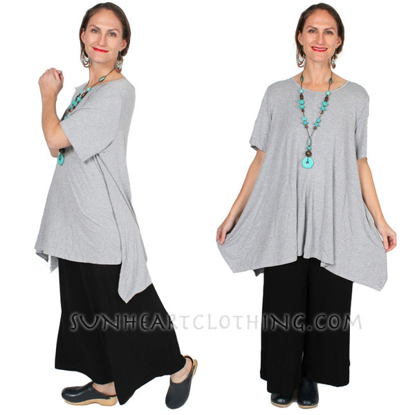 Heartstring by Kleen Pointed Side Hems Top