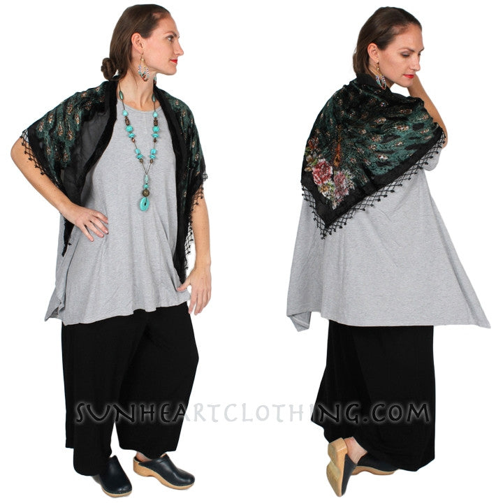 HeartString Wide Leg Palazzo Pants Boho Resort Wear 2x-5x
