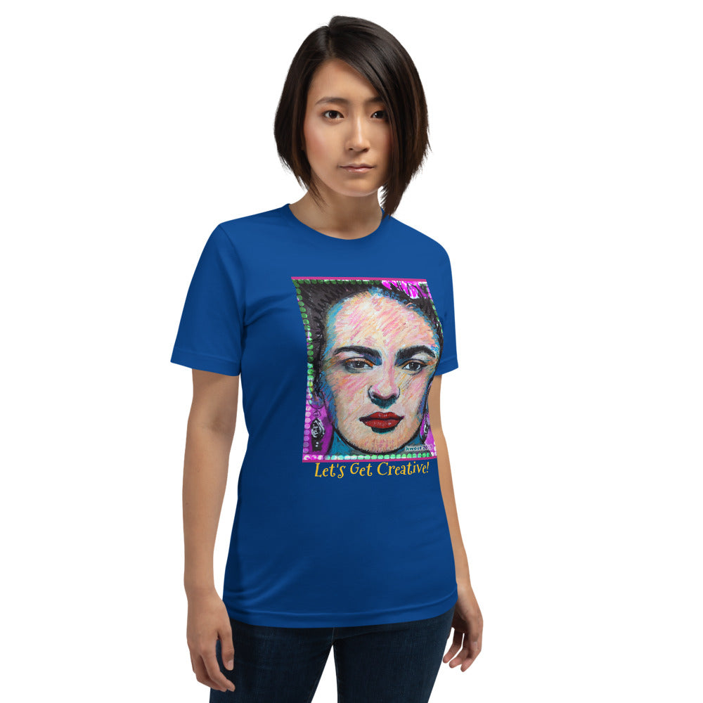 Sunheart My Painting of Frida Kahlo Cotton Unisex Women's Men's  Folk Art Tee Shirt Small to 4X
