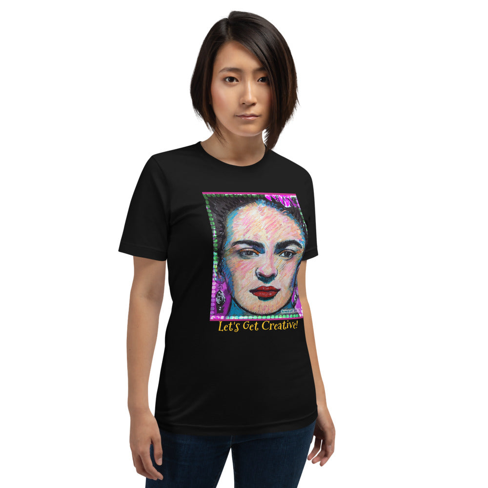 Sunheart My Painting of Frida Kahlo Cotton Unisex Women's Men's  Folk Art Tee Shirt Small to 4X