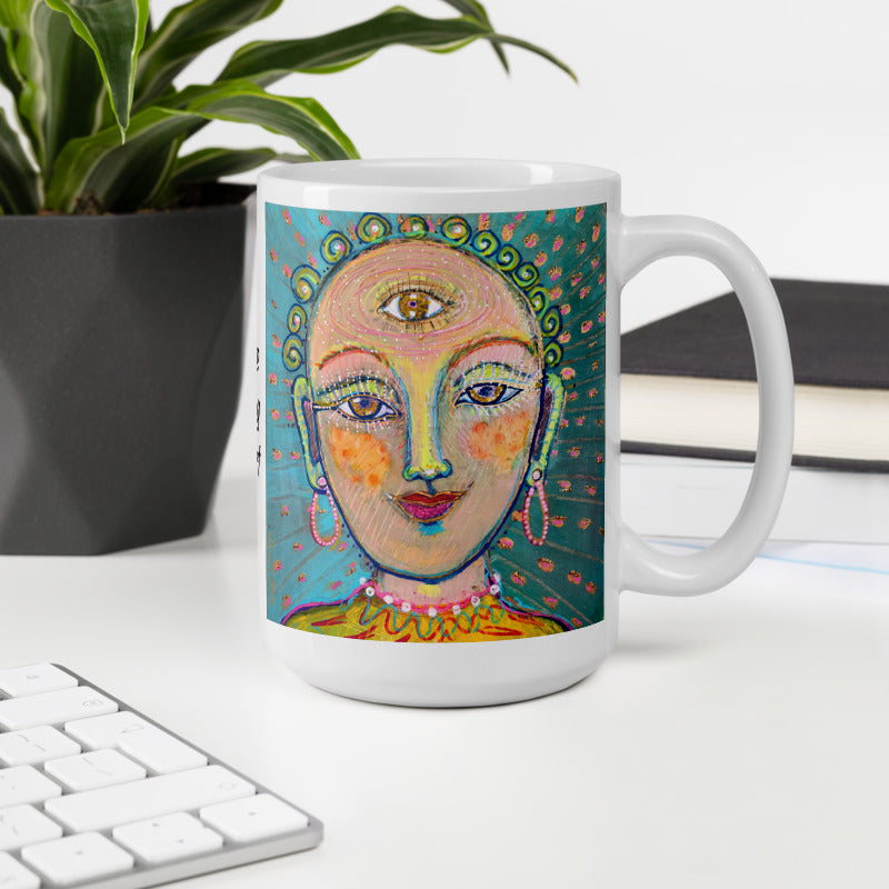 Buddha Peace in my Heart Novelty Mug Coffe Mug, Spiritual Gifts for Her, More Art Inspirational Mugs and Gifts, Coffee Tea Mug