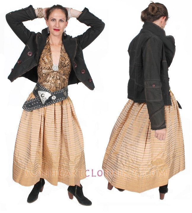 Montecito Masterpiece: Oscar de la Renta Vintage Silk Taffeta Couture Skirt Small