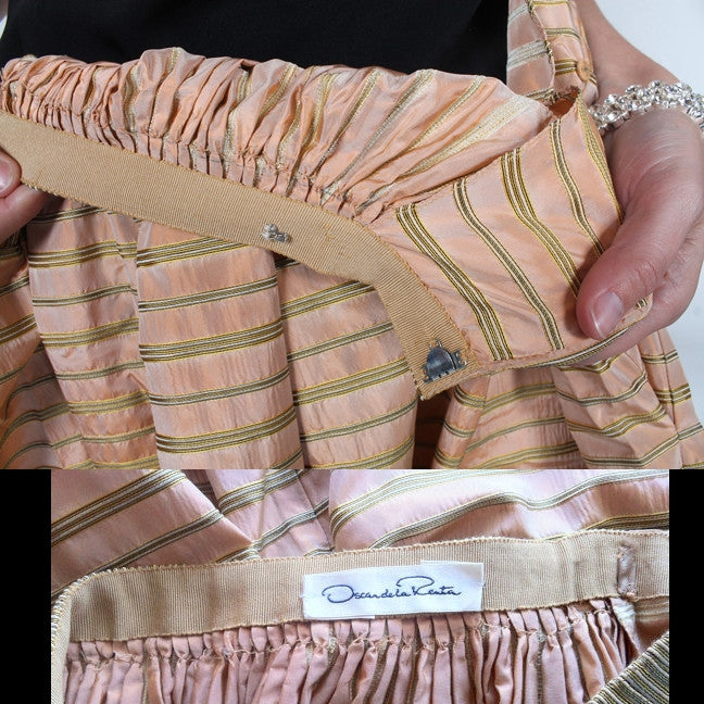 Montecito Masterpiece: Oscar de la Renta Vintage Silk Taffeta Couture Skirt Small