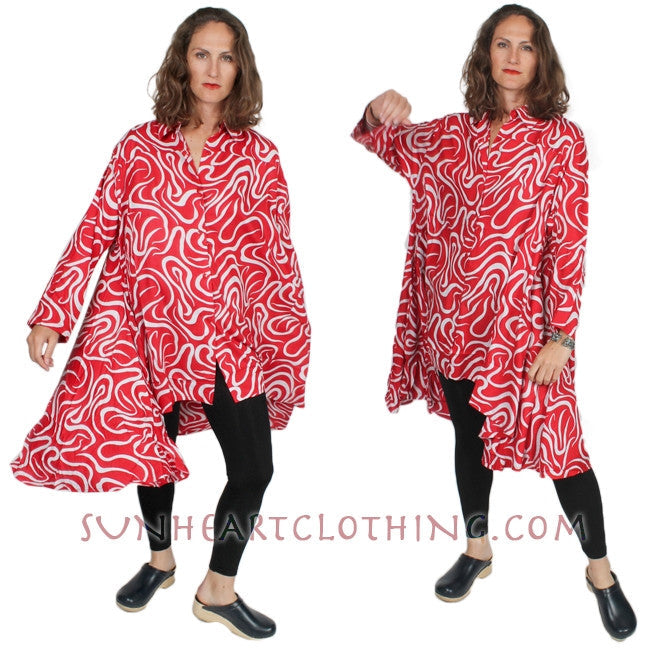 Sunheart Matisse Top Boho Hi-Low Resort Wear Lagenlook Sml-3x