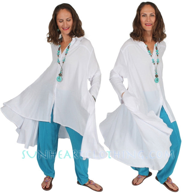 Sunheart Matisse Top Boho Hi-Low Resort Wear Lagenlook Sml-3x