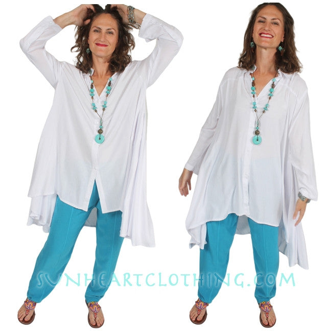 Sunheart Matisse Top Boho Hi-Low Resort Wear Lagenlook Sml-3x