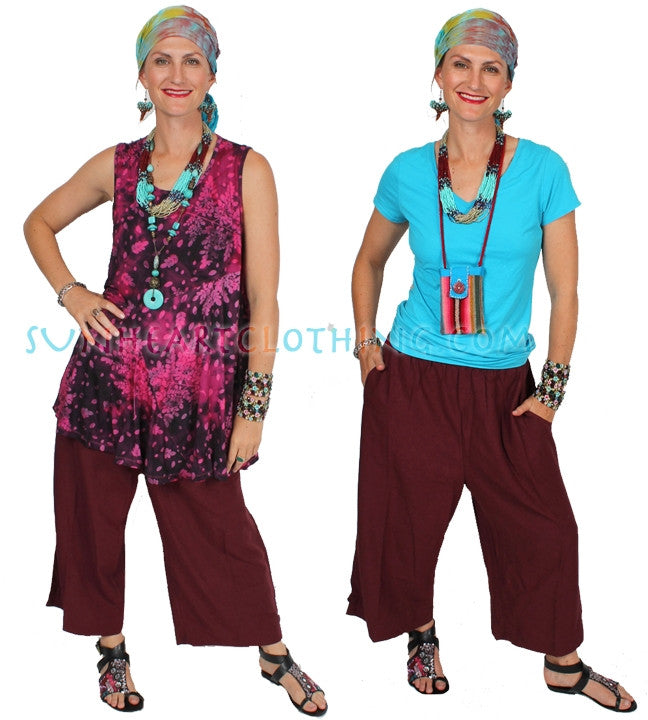 Wholesale! Sunheart Wide Leg Pant Ramie Linen Boho Classic Resort Sml-4x