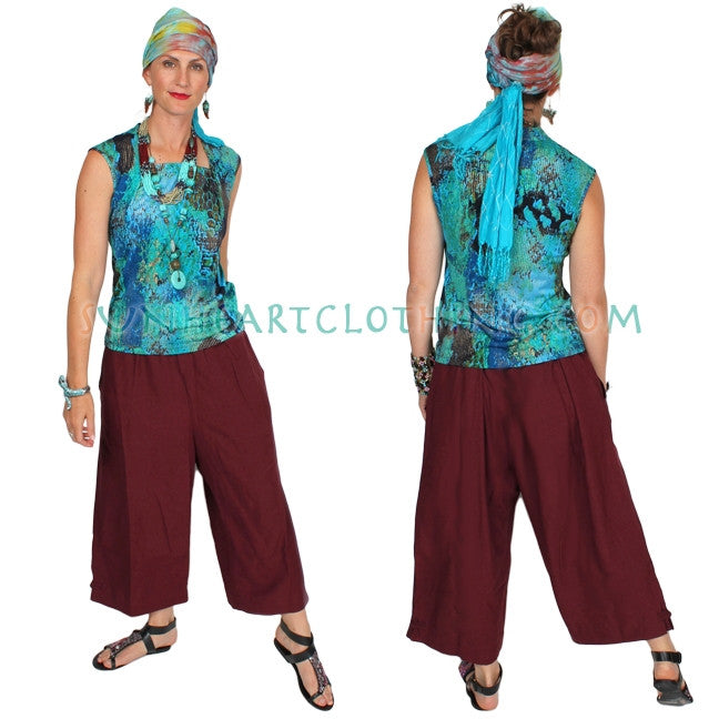 Wholesale! Sunheart Wide Leg Pant Ramie Linen Boho Classic Resort Sml-4x