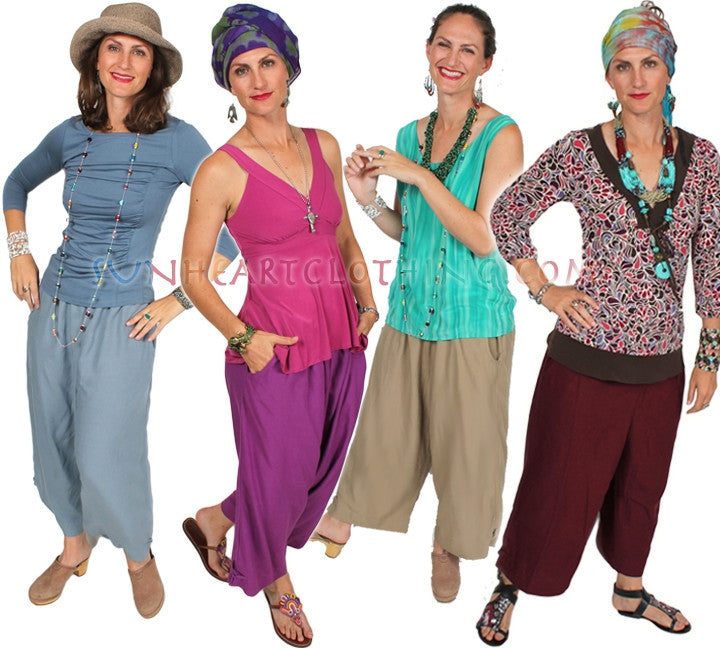Wholesale! Sunheart Wide Leg Pant Ramie Linen Boho Classic Resort Sml-4x