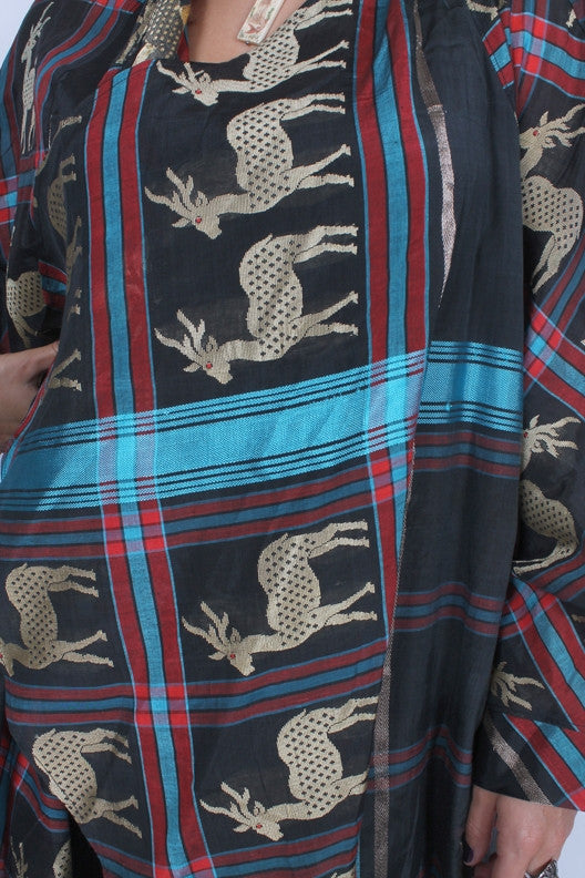 Sunheart Vintage Silk Shaman Deer Plus Embroidery Coat
