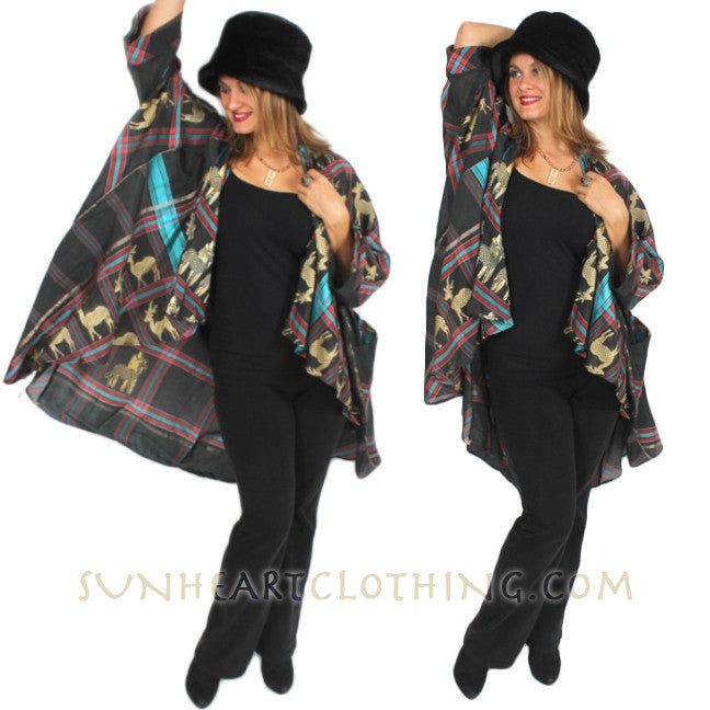 Sunheart Vintage Silk Shaman Deer Plus Embroidery Coat