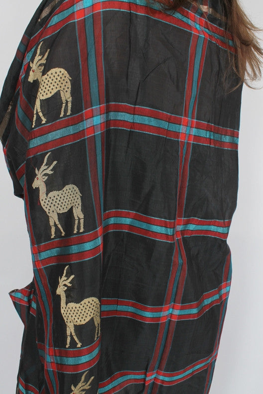 Sunheart Vintage Silk Shaman Deer Plus Embroidery Coat
