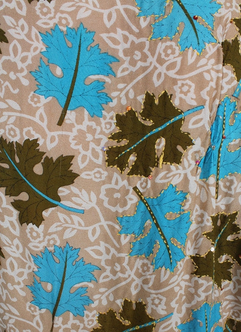 SunHeart Vintage Silk Fall Leaves Silk Top