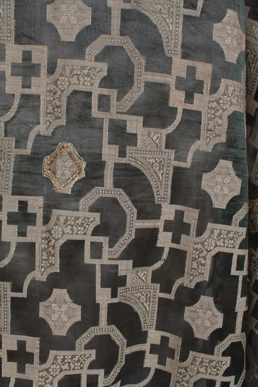 Sunheart Vintage Silk Grail Coat Embroidery Couture Sml-7x