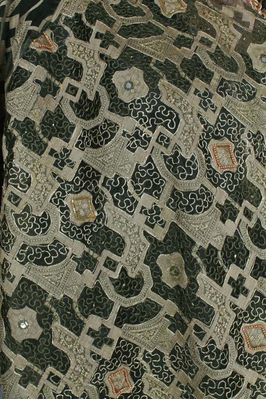 Sunheart Vintage Silk Grail Coat Embroidery Couture Sml-7x