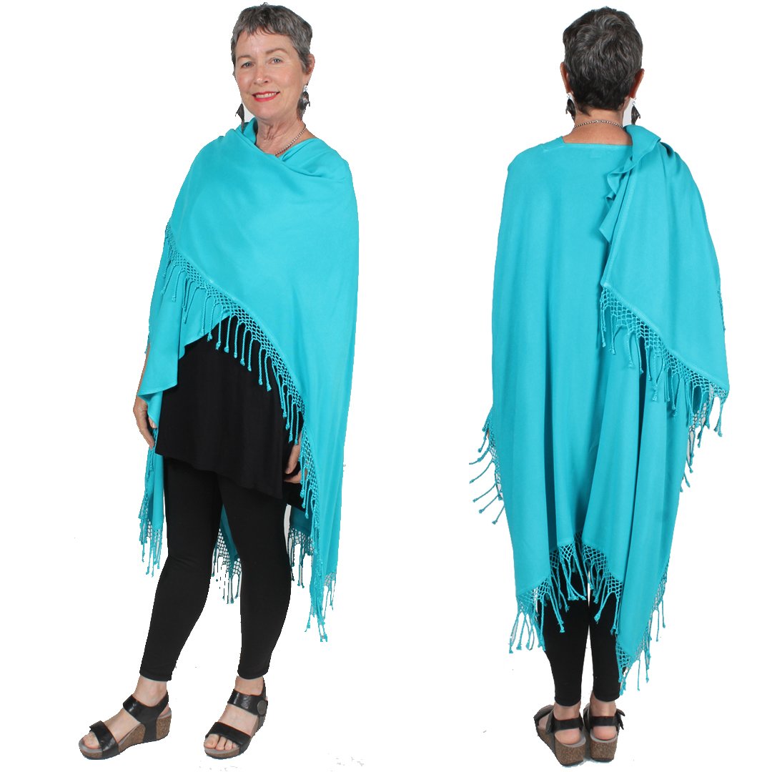 Fringe Ruana Jacket Coat Plus Moroccan Cotton Custom Dye $149