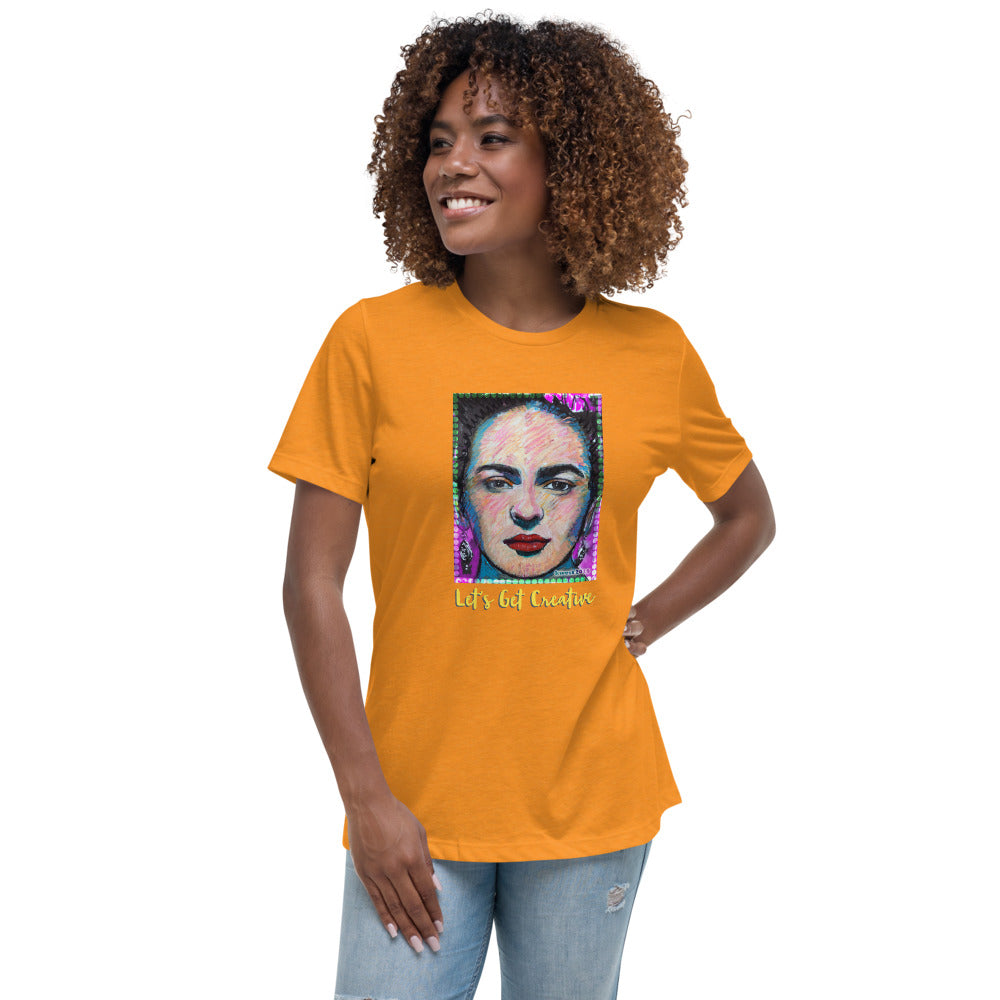 Sunheart My Painting of Frida Kahlo Cotton Unisex Women's Men's  Folk Art Tee Shirt Small to 4X